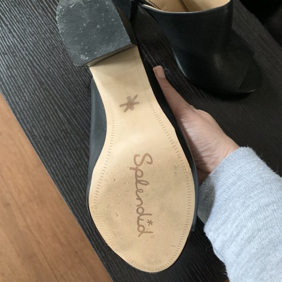 Splendid Black Leather Slide Heels, size 9.5 - Picture 4 of 4